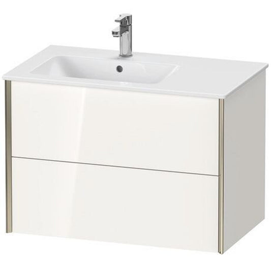 Duravit Xviu 32" x 22" x 19" Two Drawer Wall-Mount Vanity Unit, White High Gloss (XV41580B122)