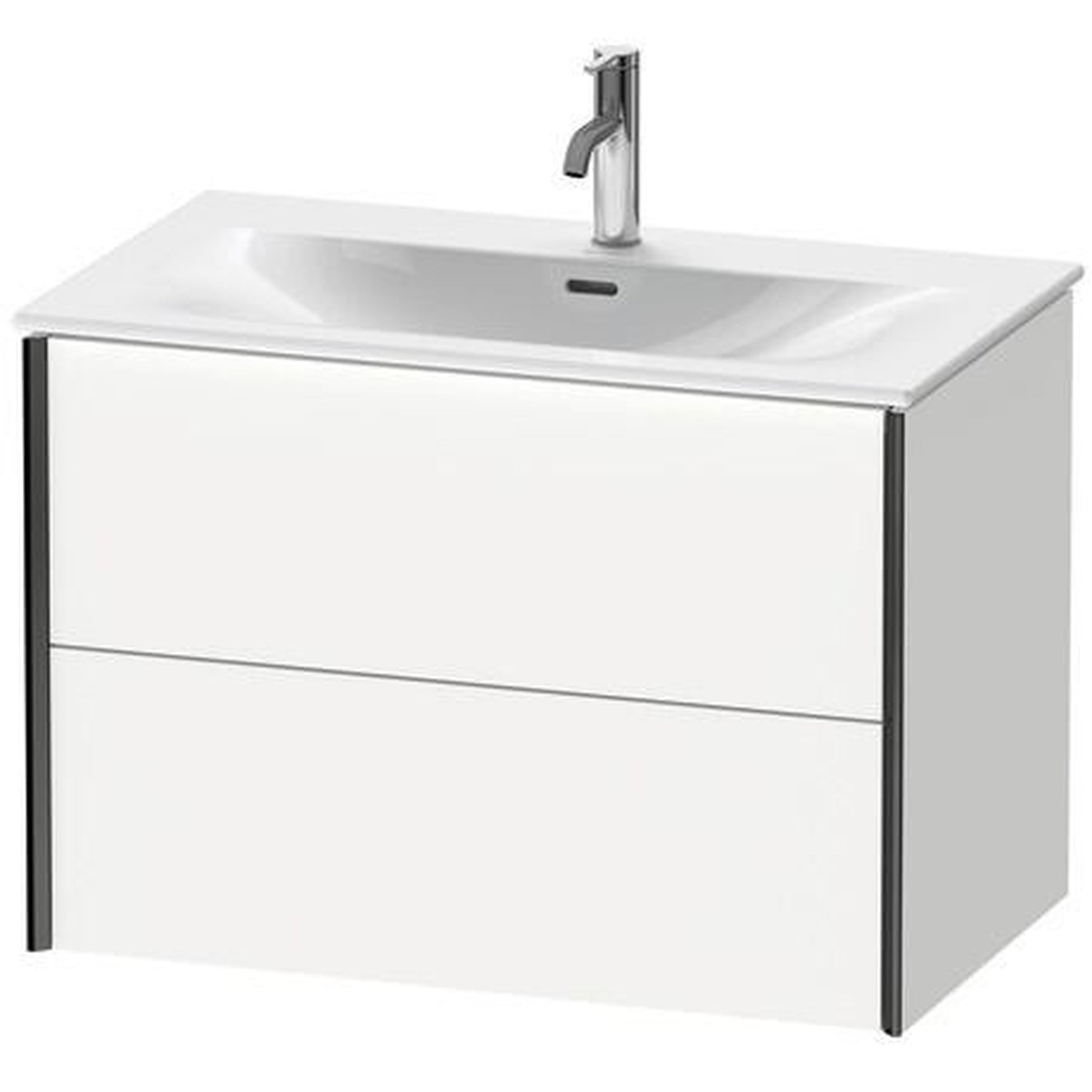 Duravit Xviu 32" x 22" x 19" Two Drawer Wall-Mount Vanity Unit, White Matt (XV41340B218)