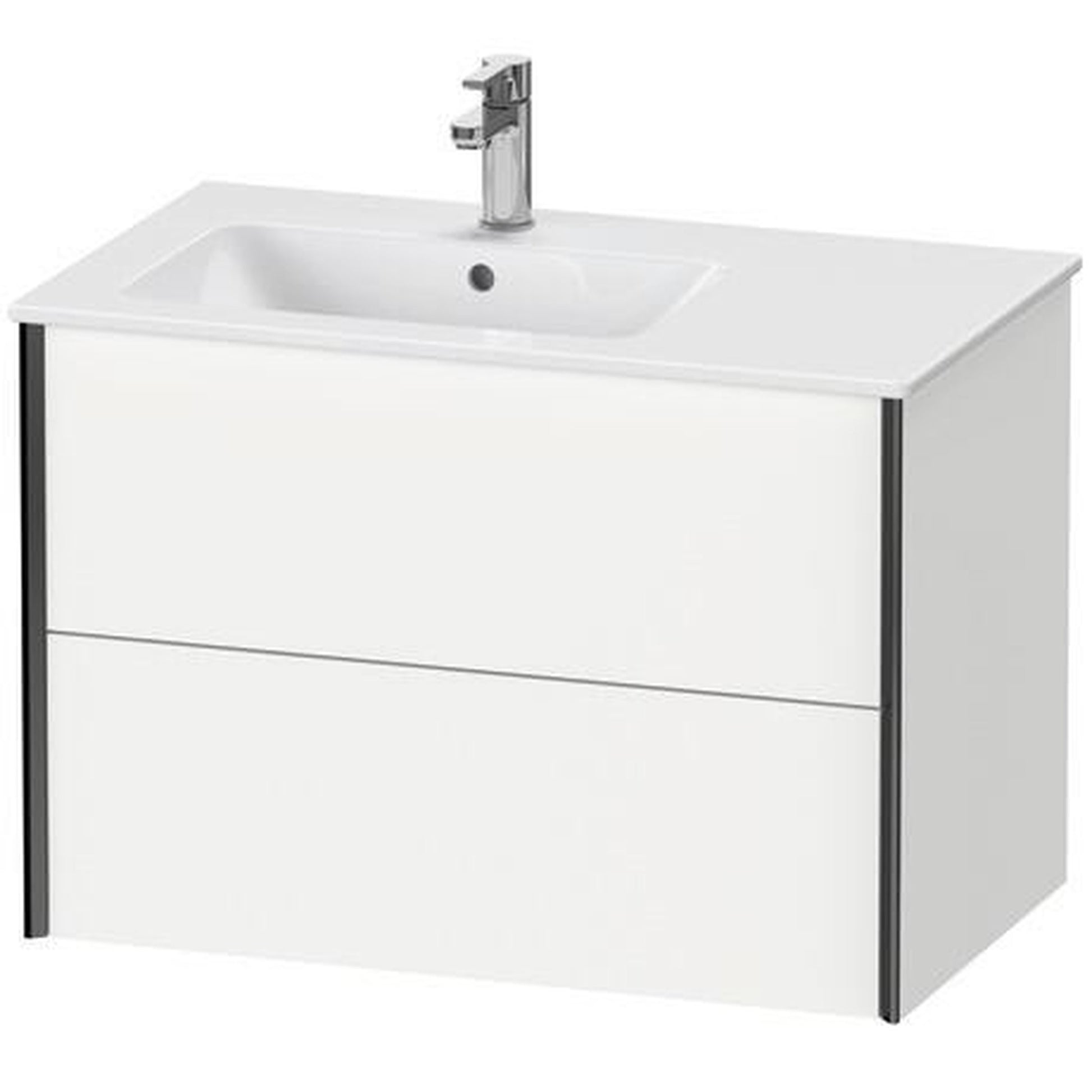 Duravit Xviu 32" x 22" x 19" Two Drawer Wall-Mount Vanity Unit, White Matt (XV41580B218)