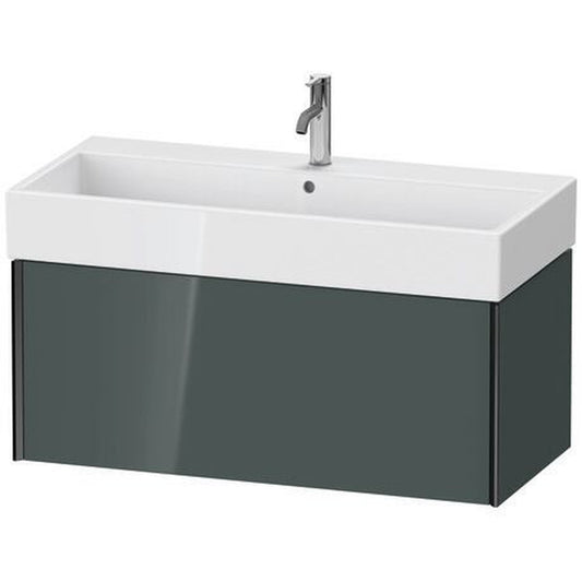 Duravit Xviu 39" x 16" x 18" One Drawer Wall-Mount Vanity Unit, Dolomiti Grey High Gloss Lacquer (XV42370B238)