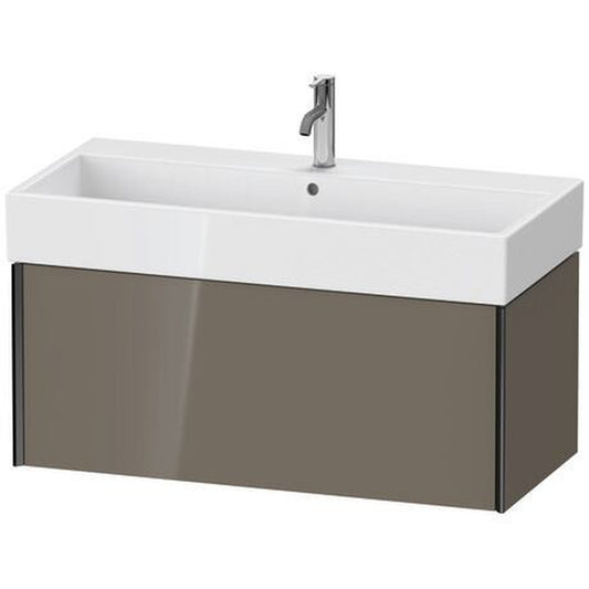 Duravit Xviu 39" x 16" x 18" One Drawer Wall-Mount Vanity Unit, Flannel Grey High Gloss Lacquer (XV42370B289)
