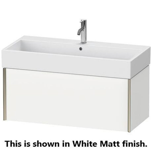 Duravit Xviu 39" x 16" x 18" One Drawer Wall-Mount Vanity Unit, Stone Blue High Gloss Lacquer (XV42370B147)