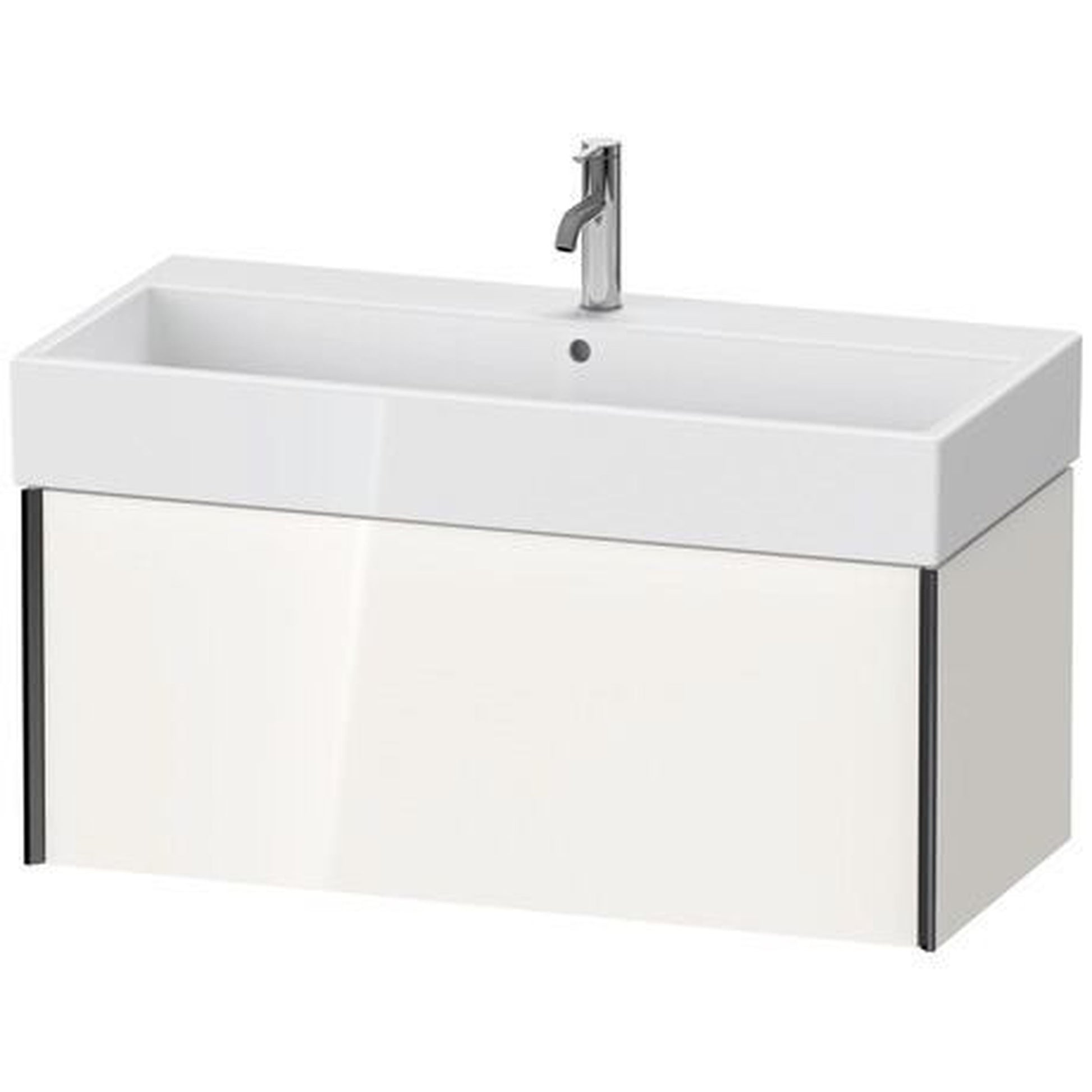 Duravit Xviu 39" x 16" x 18" One Drawer Wall-Mount Vanity Unit, White High Gloss Lacquer (XV42370B285)