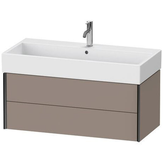 Duravit Xviu 39" x 16" x 18" Two Drawer Wall-Mount Vanity Unit, Basalt Matt (XV43370B243)