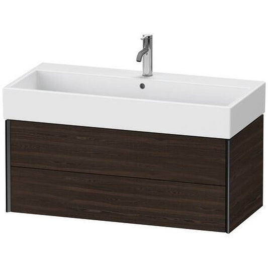 Duravit Xviu 39" x 16" x 18" Two Drawer Wall-Mount Vanity Unit, Brushed Walnut Real Wood Veneer (XV43370B269)
