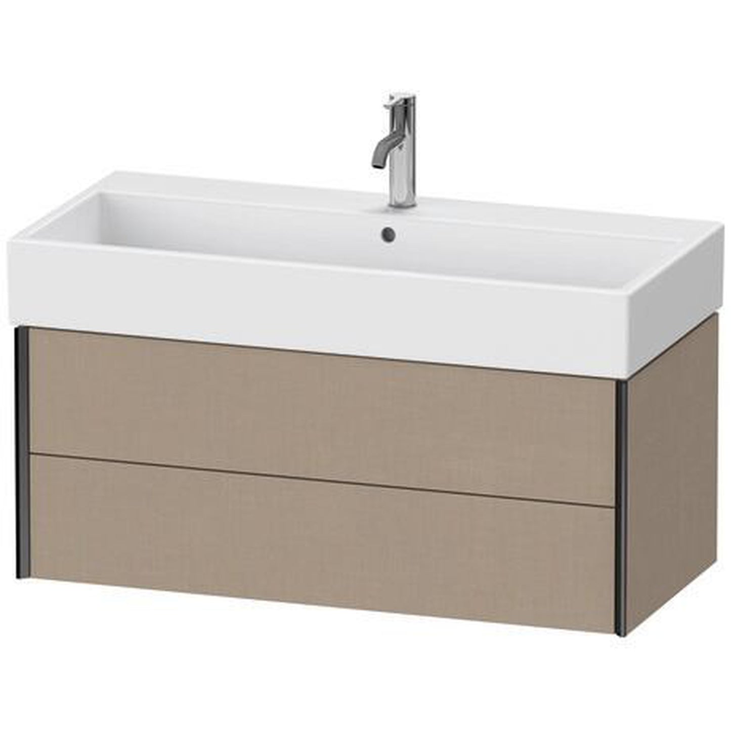 Duravit Xviu 39" x 16" x 18" Two Drawer Wall-Mount Vanity Unit, Linen (XV43370B275)