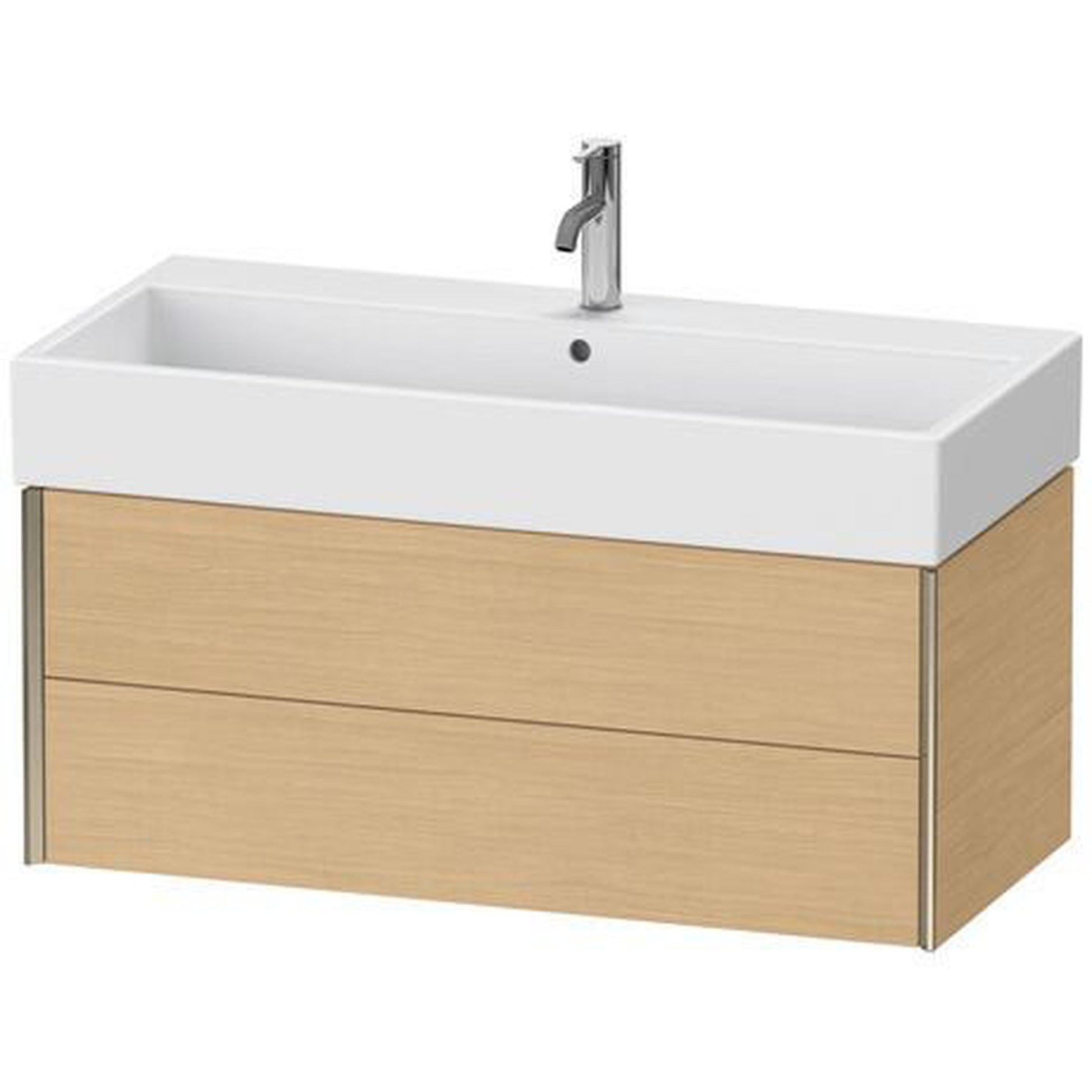 Duravit Xviu 39" x 16" x 18" Two Drawer Wall-Mount Vanity Unit, Natural Oak (XV43370B130)