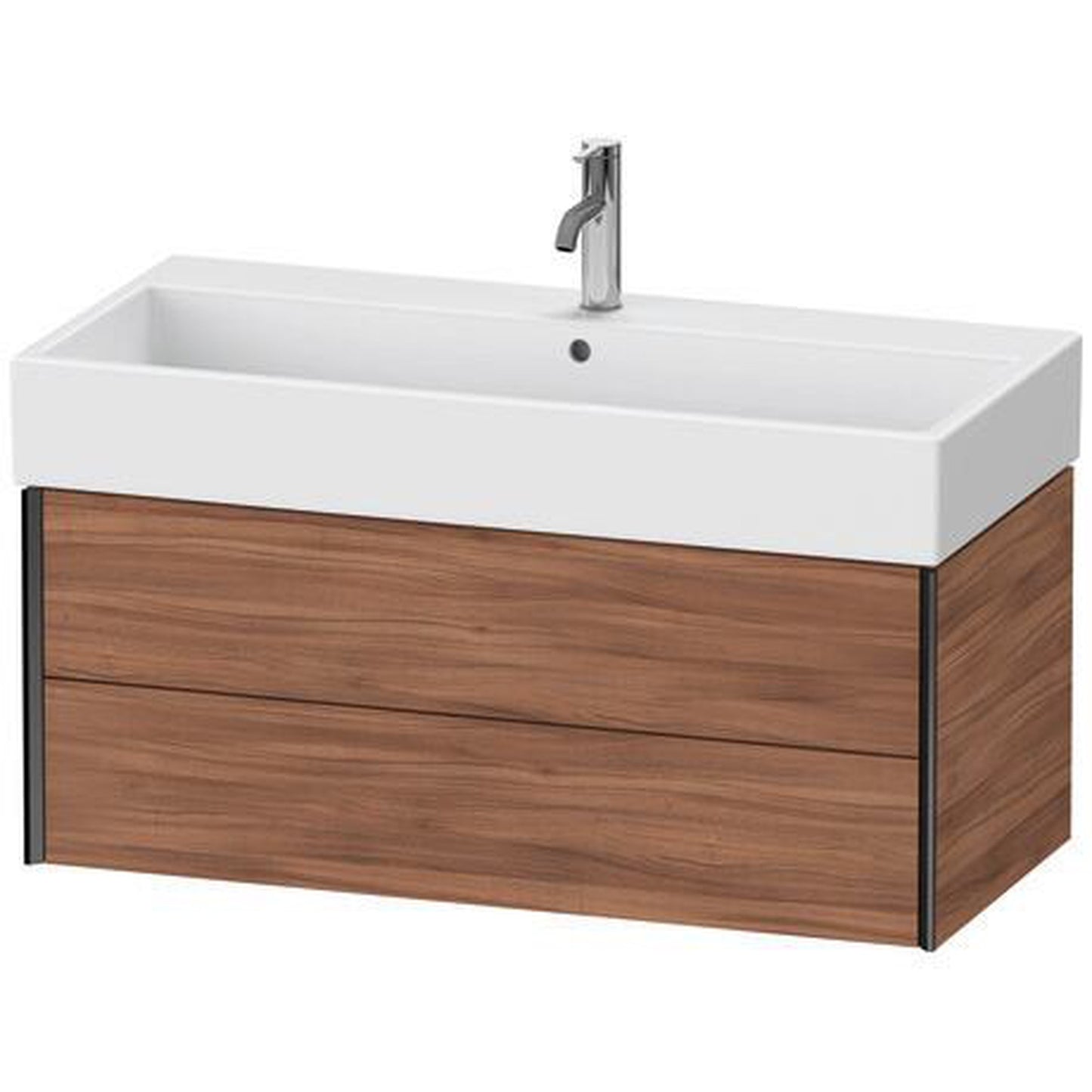 Duravit Xviu 39" x 16" x 18" Two Drawer Wall-Mount Vanity Unit, Natural Walnut (XV43370B279)