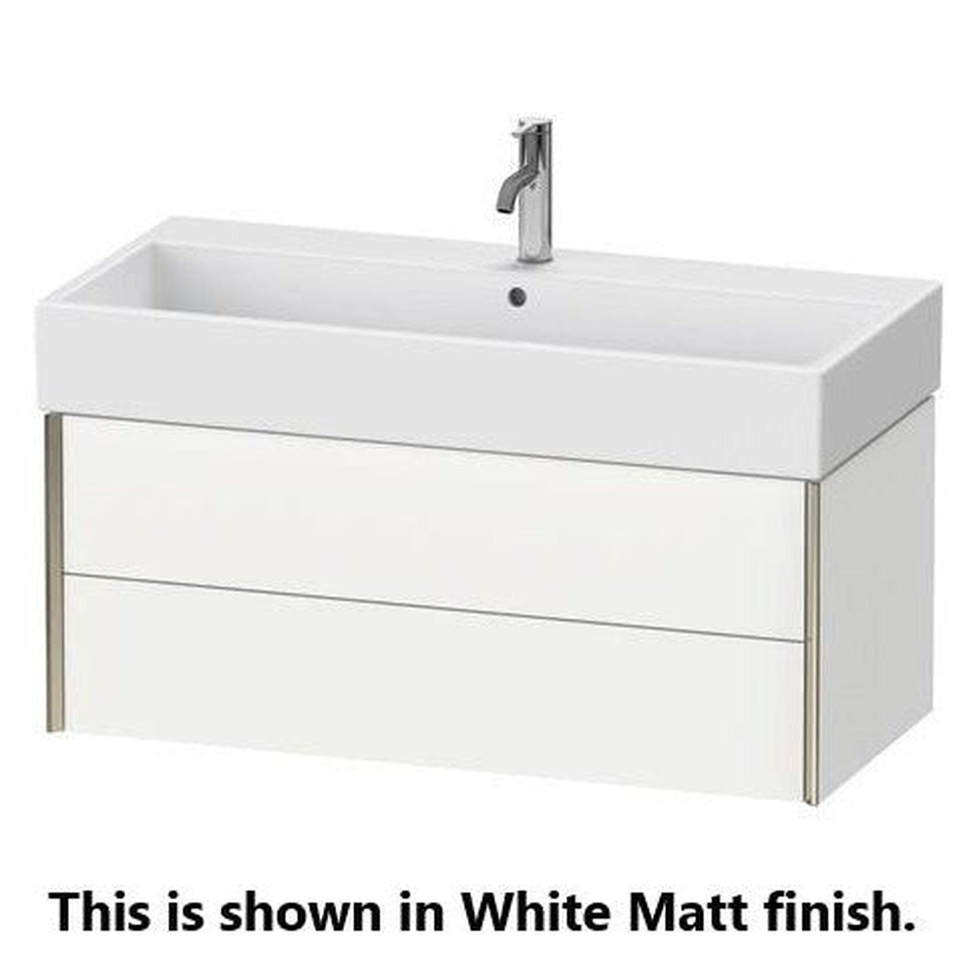 Duravit Xviu 39" x 16" x 18" Two Drawer Wall-Mount Vanity Unit, Pine Silver (XV43370B131)