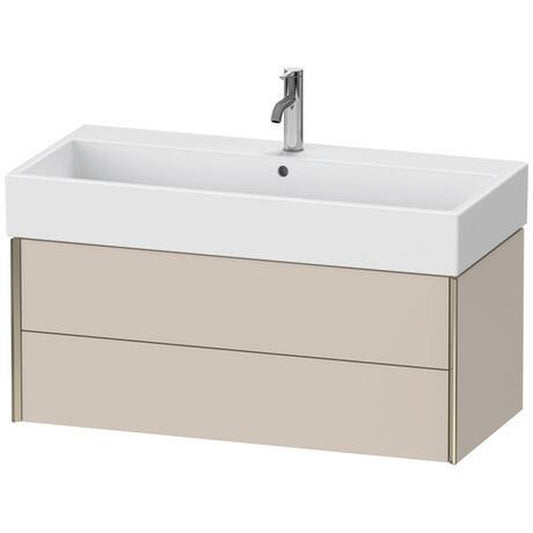 Duravit Xviu 39" x 16" x 18" Two Drawer Wall-Mount Vanity Unit, Taupe Matt (XV43370B191)