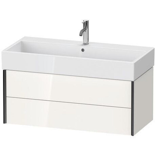 Duravit Xviu 39" x 16" x 18" Two Drawer Wall-Mount Vanity Unit, White High Gloss Lacquer (XV43370B285)