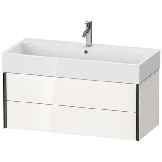 Duravit Xviu 39" x 16" x 18" Two Drawer Wall-Mount Vanity Unit, White High Gloss (XV43370B222)