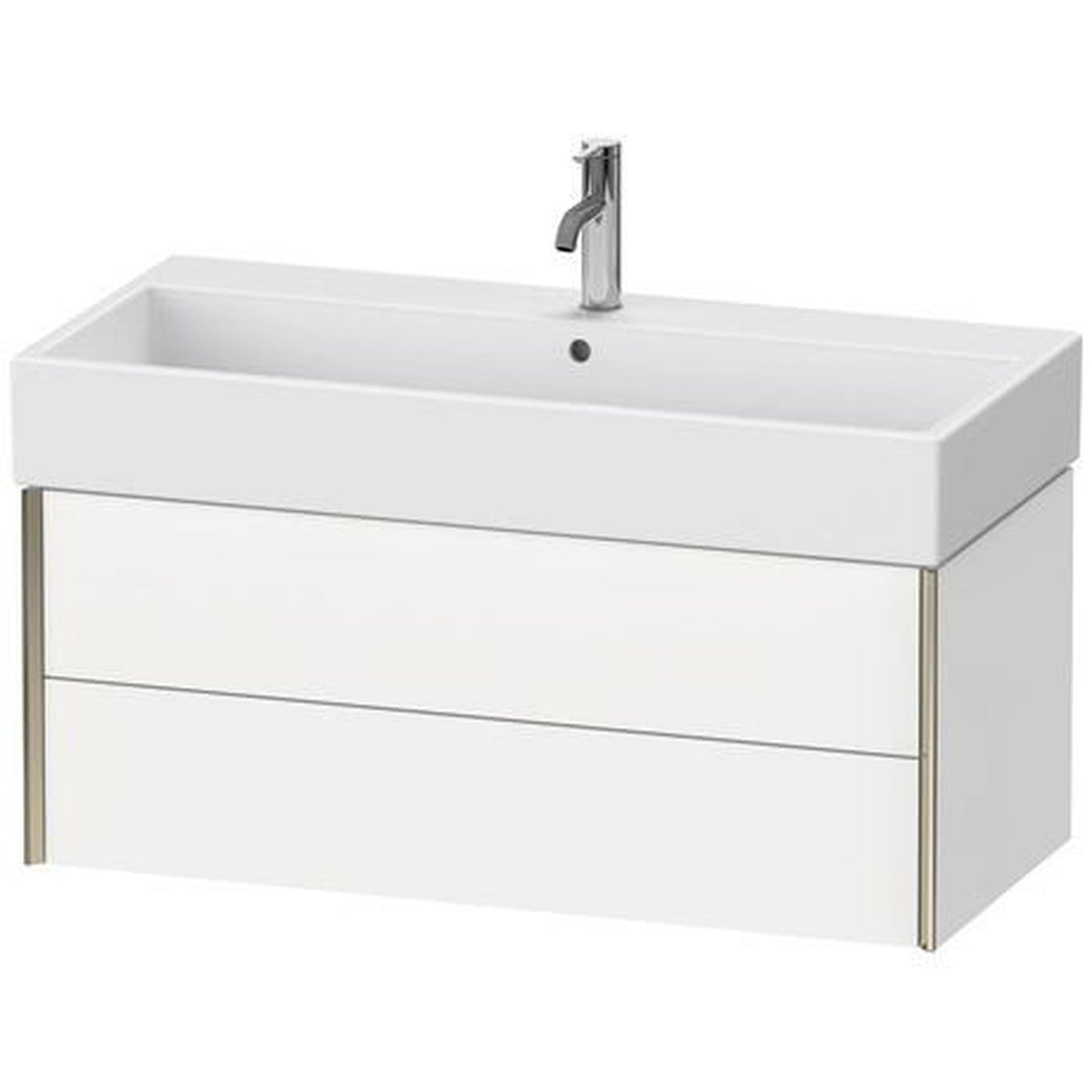 Duravit Xviu 39" x 16" x 18" Two Drawer Wall-Mount Vanity Unit, White Matt (XV43370B118)