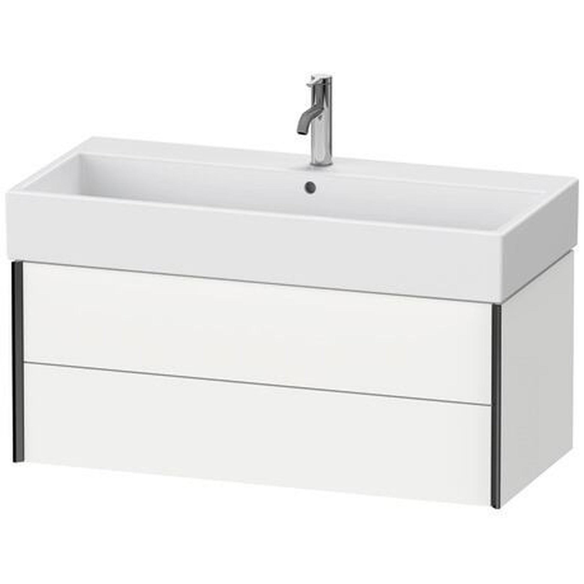 Duravit Xviu 39" x 16" x 18" Two Drawer Wall-Mount Vanity Unit, White Matt (XV43370B218)