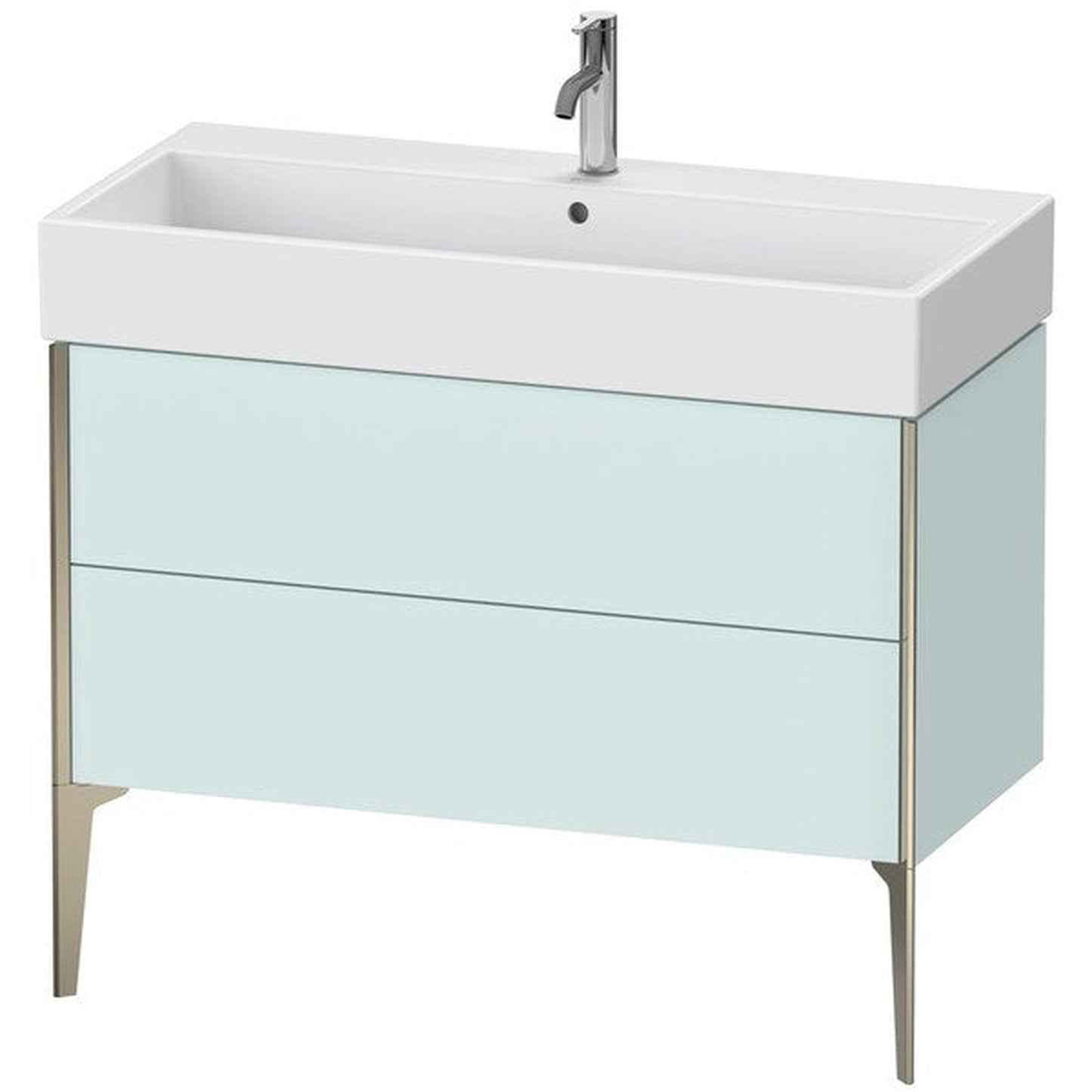 Duravit Xviu 39" x 19" x 18" Two Drawer Floorstanding Vanity Unit, Light Blue (XV45370B109)