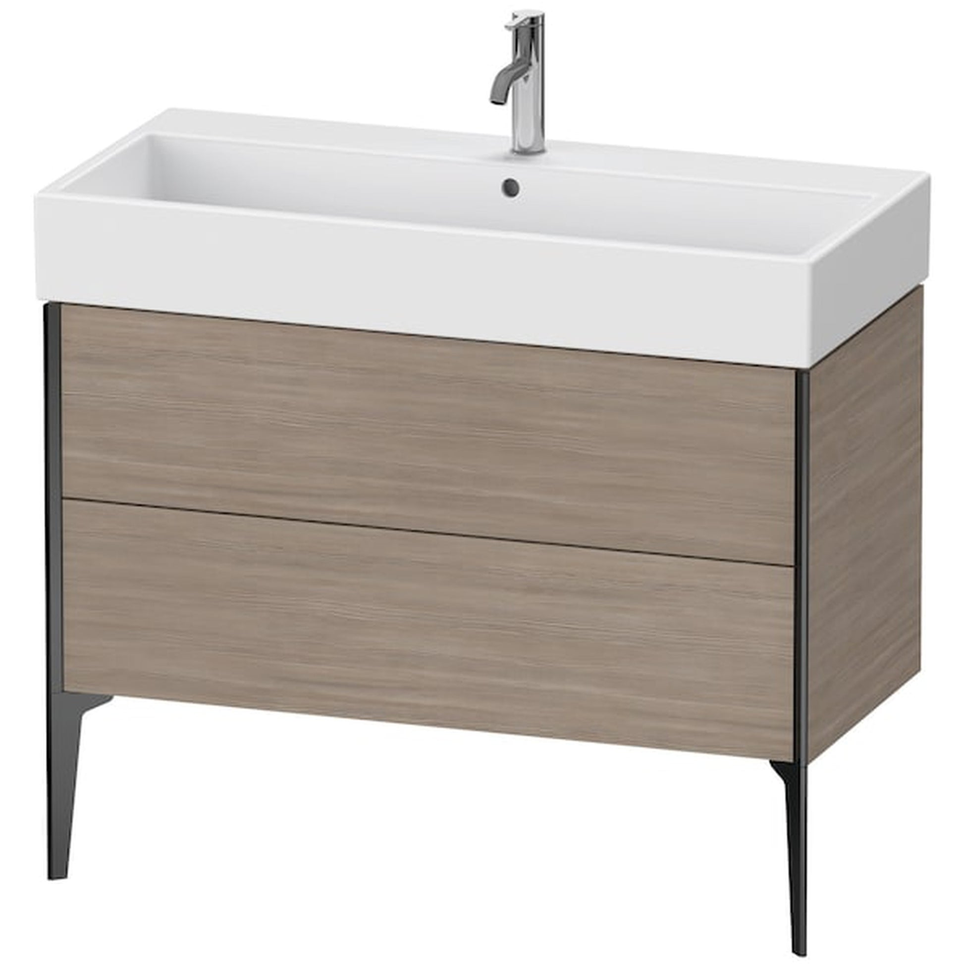 Duravit Xviu 39" x 19" x 18" Two Drawer Floorstanding Vanity Unit, Pine Silver (XV45370B231)