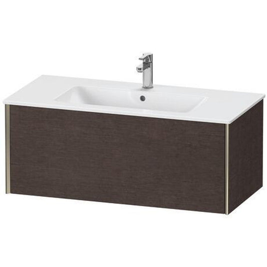 Duravit Xviu 40" x 16" x 19" One Drawer Wall-Mount Vanity Unit, Brushed Dark Oak Real Wood Veneer (XV40270B172)