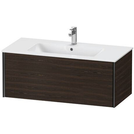 Duravit Xviu 40" x 16" x 19" One Drawer Wall-Mount Vanity Unit, Brushed Walnut Real Wood Veneer (XV40270B269)