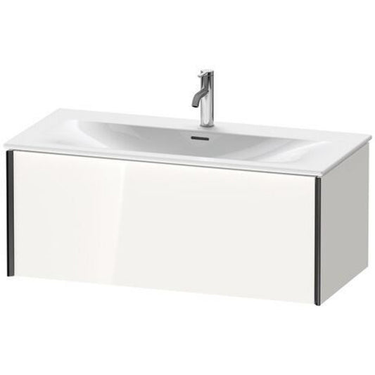 Duravit Xviu 40" x 16" x 19" One Drawer Wall-Mount Vanity Unit, Cappuccino High Gloss (XV40350B286)
