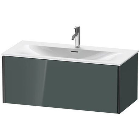 Duravit Xviu 40" x 16" x 19" One Drawer Wall-Mount Vanity Unit, Dolomiti Grey High Gloss Lacquer (XV40350B238)