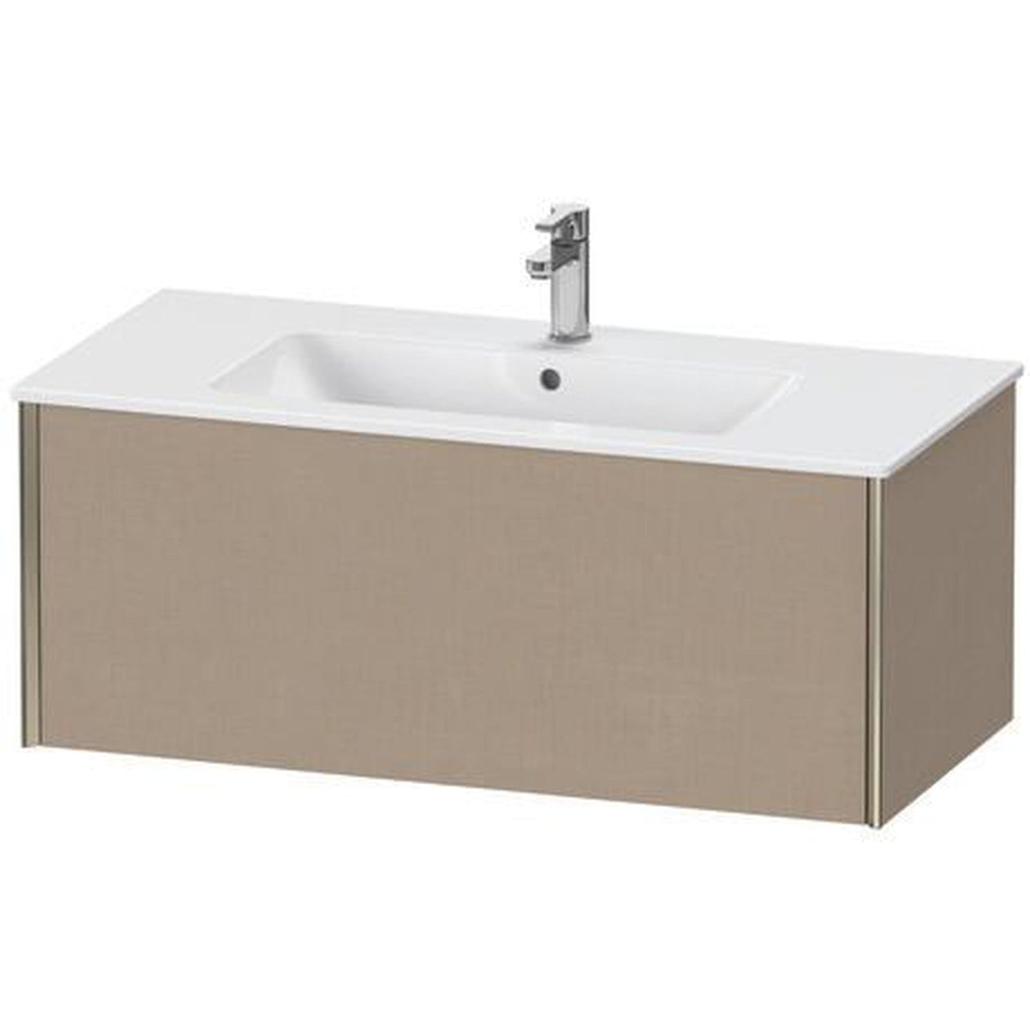 Duravit Xviu 40" x 16" x 19" One Drawer Wall-Mount Vanity Unit, Linen (XV40270B175)