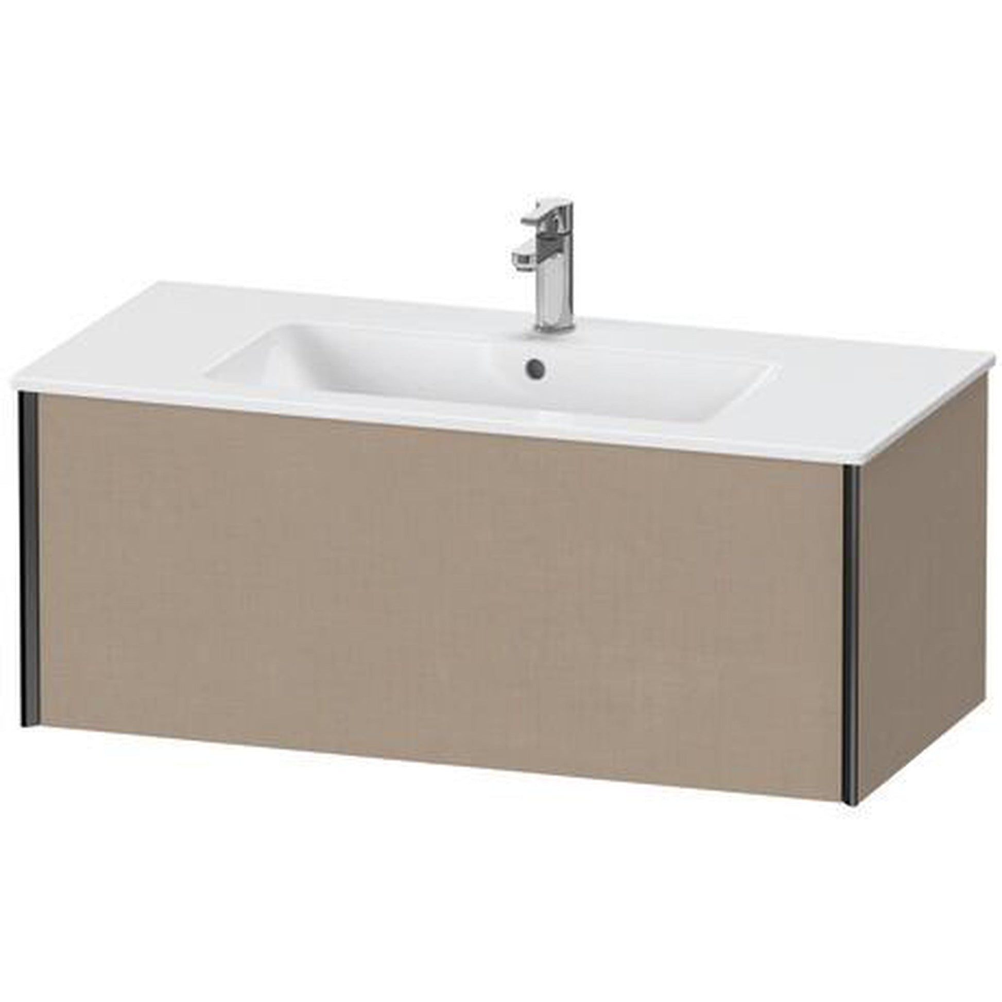 Duravit Xviu 40" x 16" x 19" One Drawer Wall-Mount Vanity Unit, Linen (XV40270B275)
