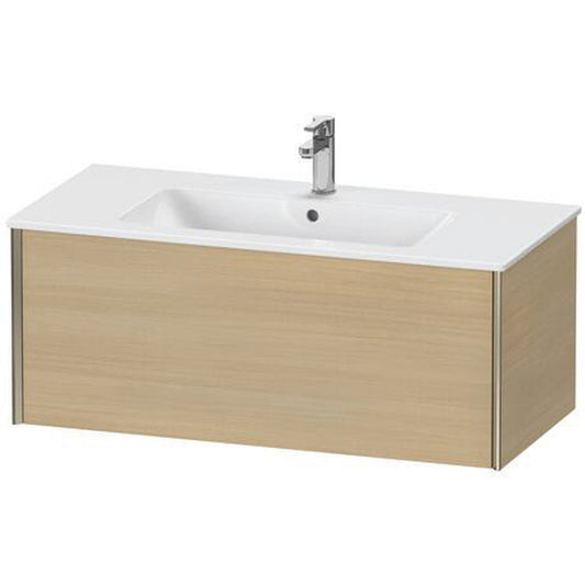 Duravit Xviu 40" x 16" x 19" One Drawer Wall-Mount Vanity Unit, Mediterreanean Oak Real Wood Veneer (XV40270B171)