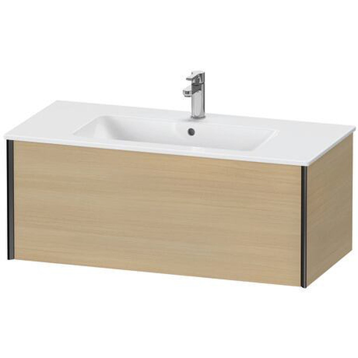 Duravit Xviu 40" x 16" x 19" One Drawer Wall-Mount Vanity Unit, Mediterreanean Oak Real Wood Veneer (XV40270B271)