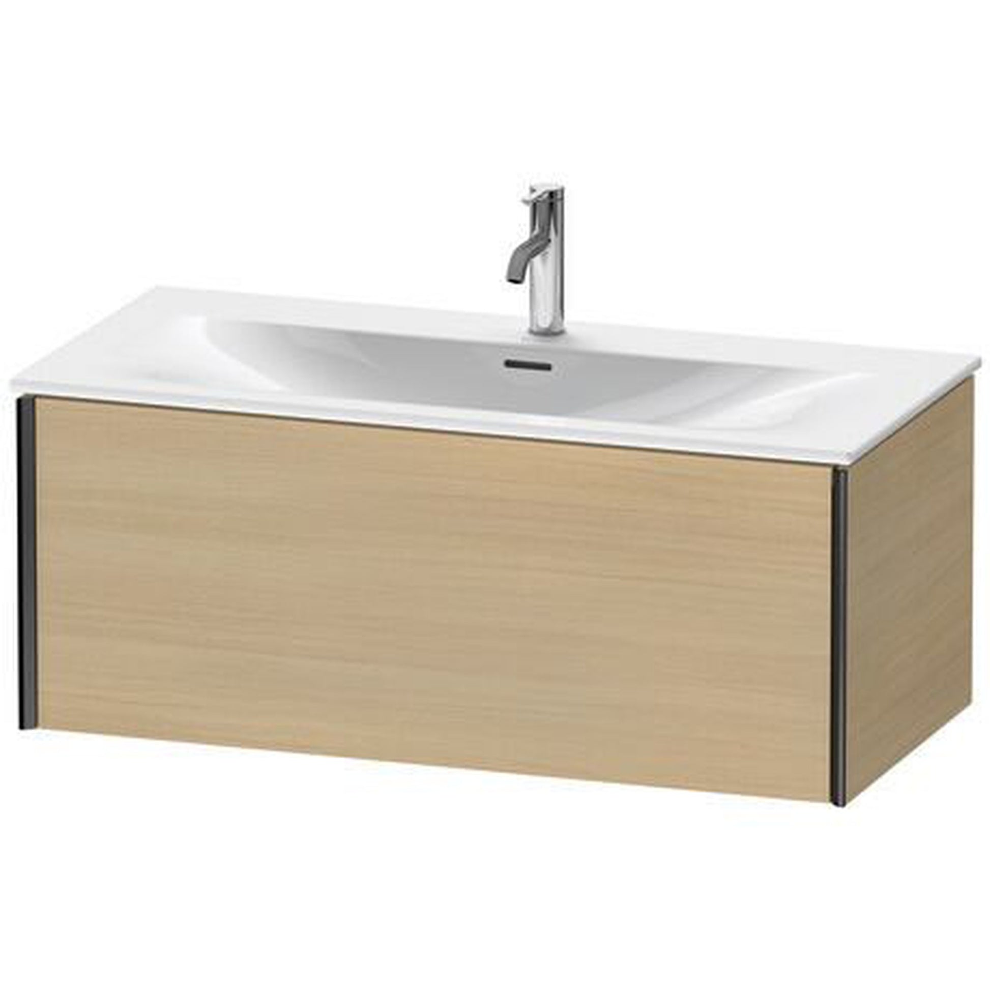 Duravit Xviu 40" x 16" x 19" One Drawer Wall-Mount Vanity Unit, Mediterreanean Oak Real Wood Veneer (XV40350B271)