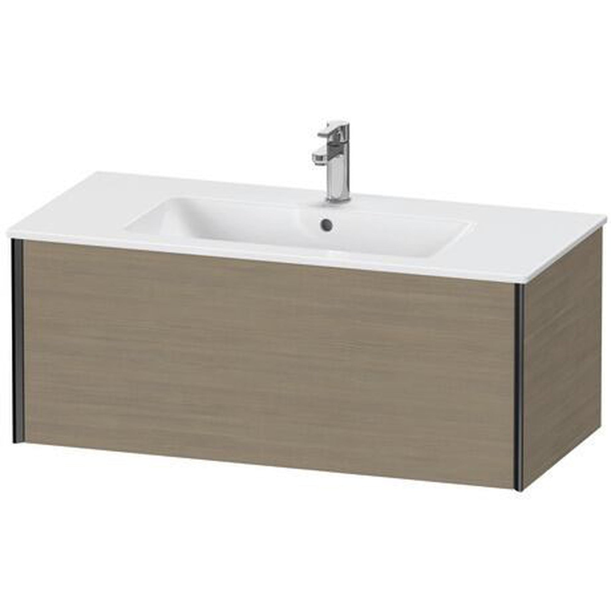 Duravit Xviu 40" x 16" x 19" One Drawer Wall-Mount Vanity Unit, Oak Terra (XV40270B235)