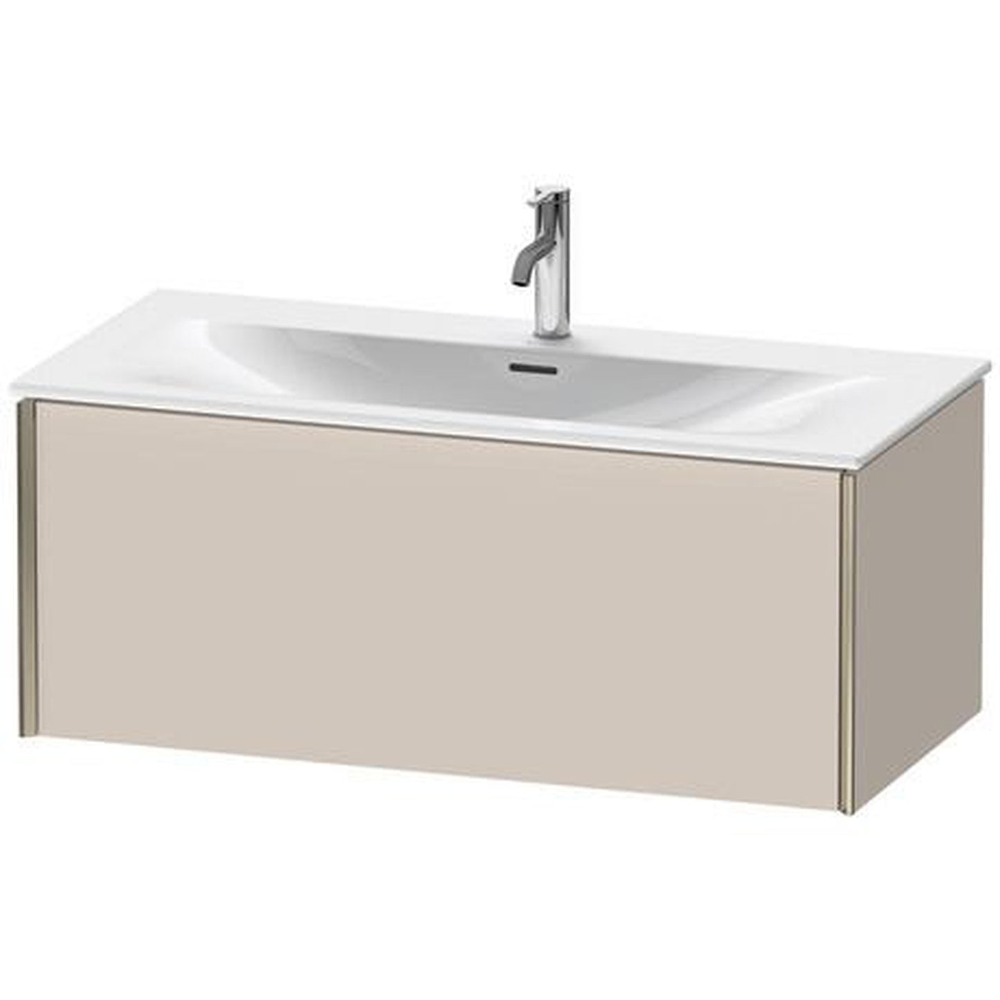 Duravit Xviu 40" x 16" x 19" One Drawer Wall-Mount Vanity Unit, Taupe Matt (XV40350B191)