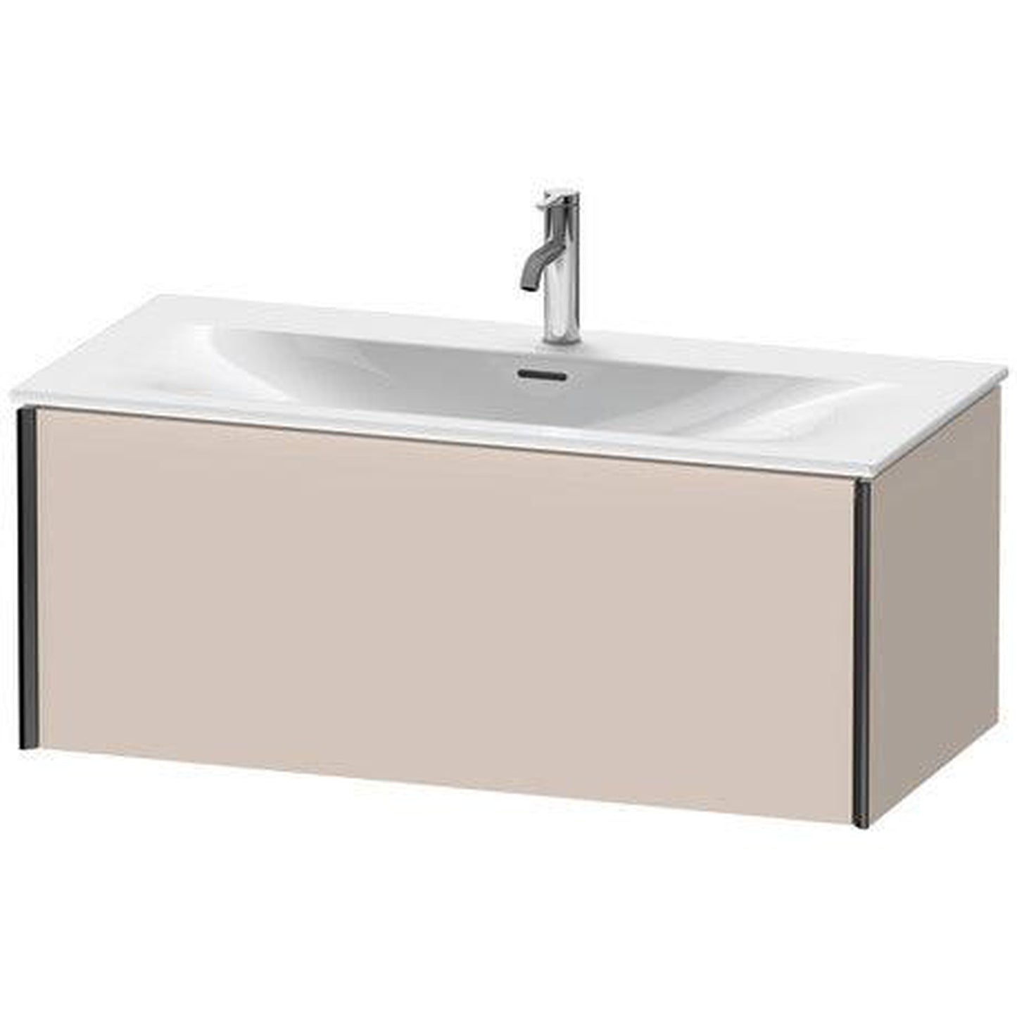 Duravit Xviu 40" x 16" x 19" One Drawer Wall-Mount Vanity Unit, Taupe Matt (XV40350B291)