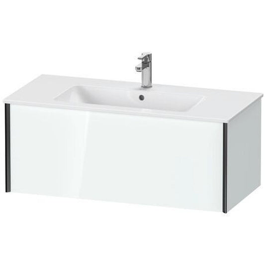 Duravit Xviu 40" x 16" x 19" One Drawer Wall-Mount Vanity Unit, White High Gloss Lacquer (XV40270B285)