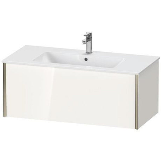 Duravit Xviu 40" x 16" x 19" One Drawer Wall-Mount Vanity Unit, White High Gloss (XV40270B122)