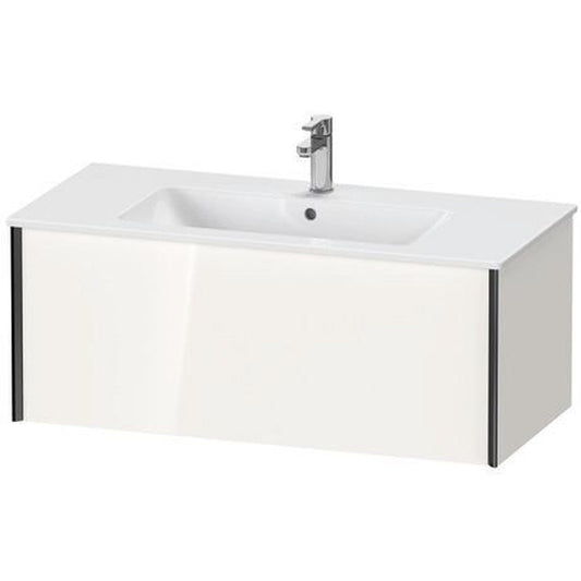 Duravit Xviu 40" x 16" x 19" One Drawer Wall-Mount Vanity Unit, White High Gloss (XV40270B222)