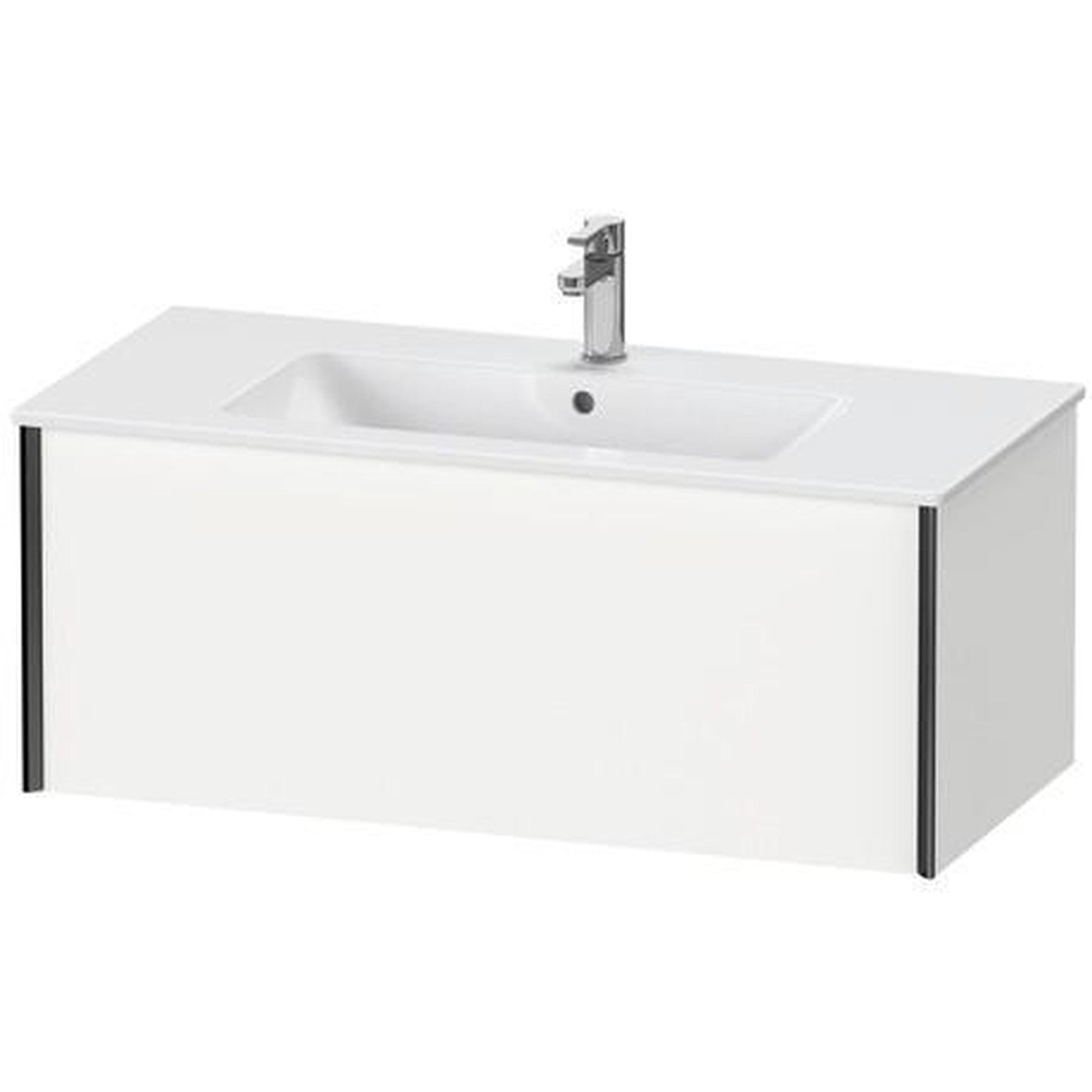 Duravit Xviu 40" x 16" x 19" One Drawer Wall-Mount Vanity Unit, White Matt (XV40270B218)