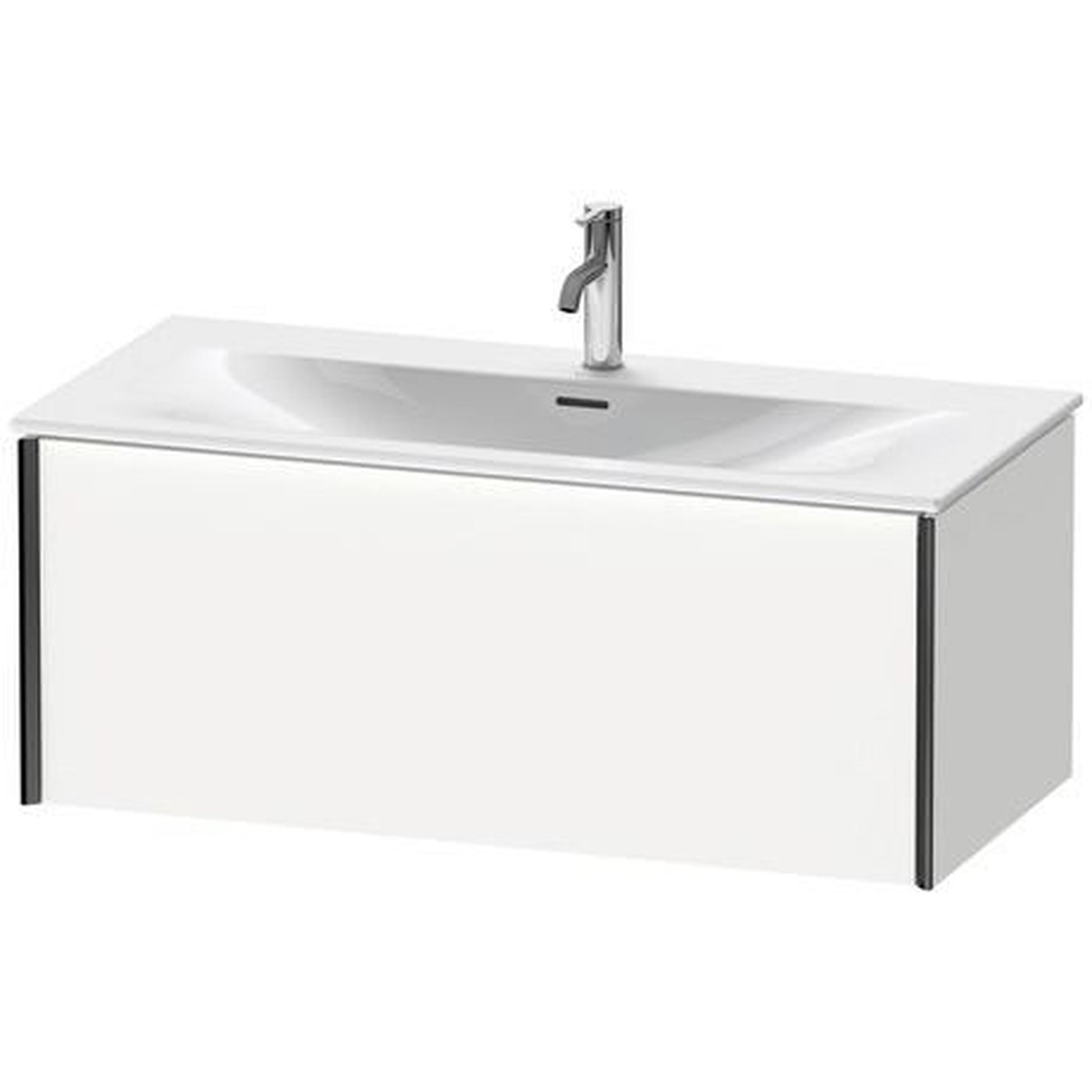 Duravit Xviu 40" x 16" x 19" One Drawer Wall-Mount Vanity Unit, White Matt (XV40350B218)