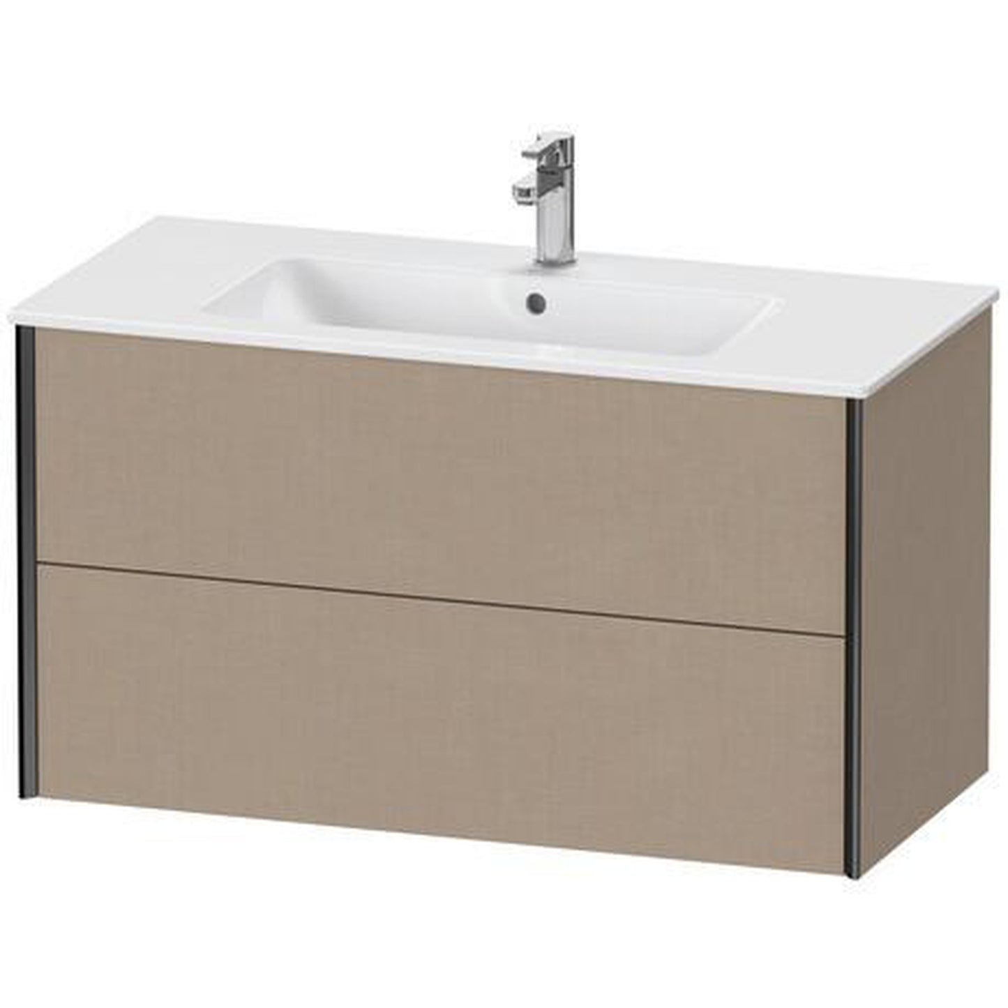 Duravit Xviu 40" x 22" x 19" Two Drawer Wall-Mount Vanity Unit, Linen (XV41270B275)