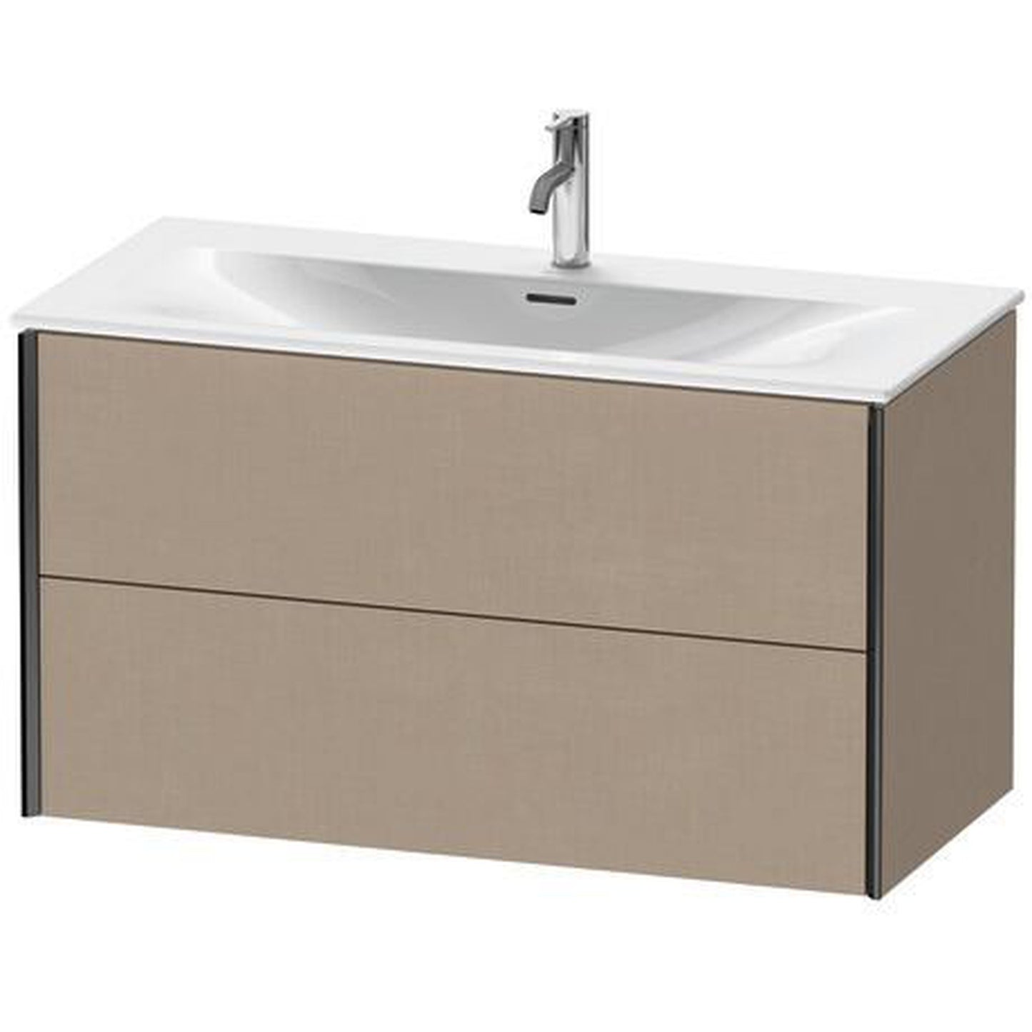 Duravit Xviu 40" x 22" x 19" Two Drawer Wall-Mount Vanity Unit, Linen (XV41350B275)