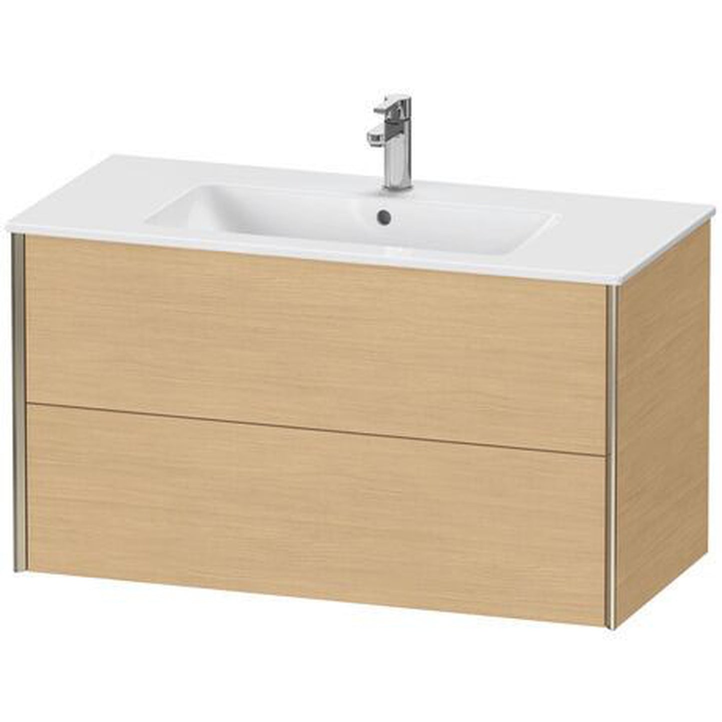 Duravit Xviu 40" x 22" x 19" Two Drawer Wall-Mount Vanity Unit, Natural Oak (XV41270B130)