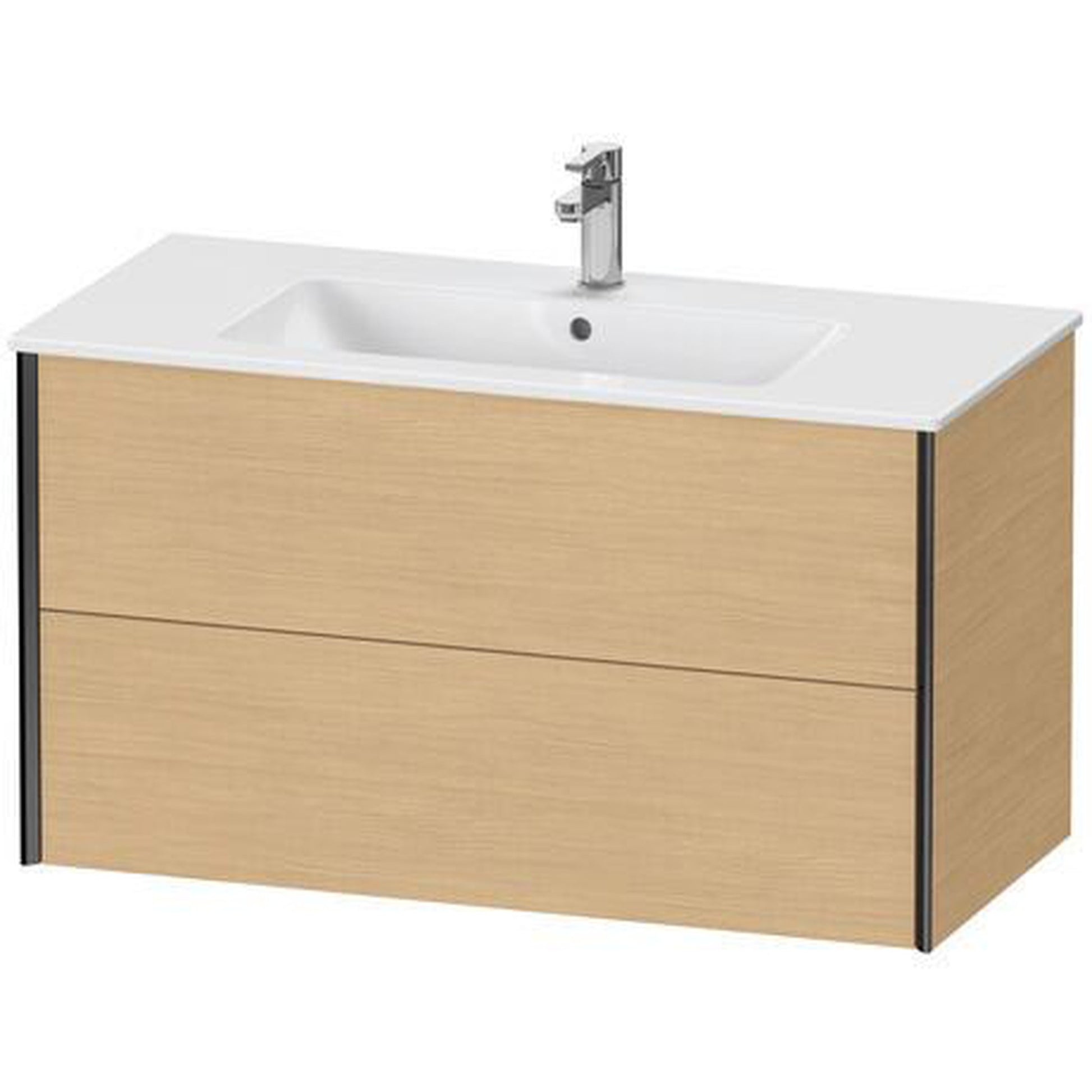 Duravit Xviu 40" x 22" x 19" Two Drawer Wall-Mount Vanity Unit, Natural Oak (XV41270B230)