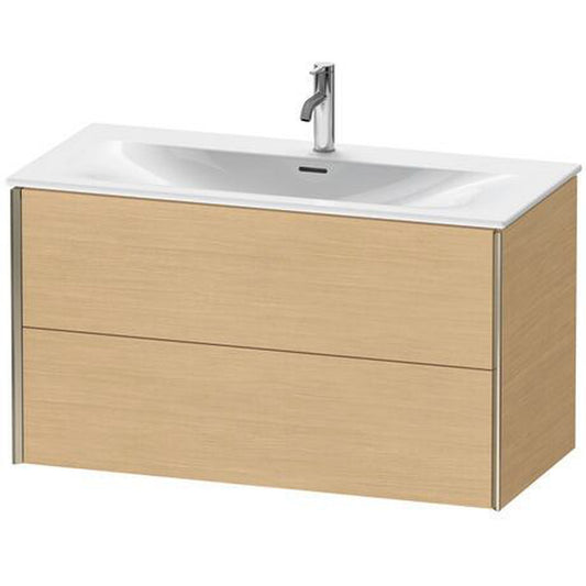 Duravit Xviu 40" x 22" x 19" Two Drawer Wall-Mount Vanity Unit, Natural Oak (XV41350B130)