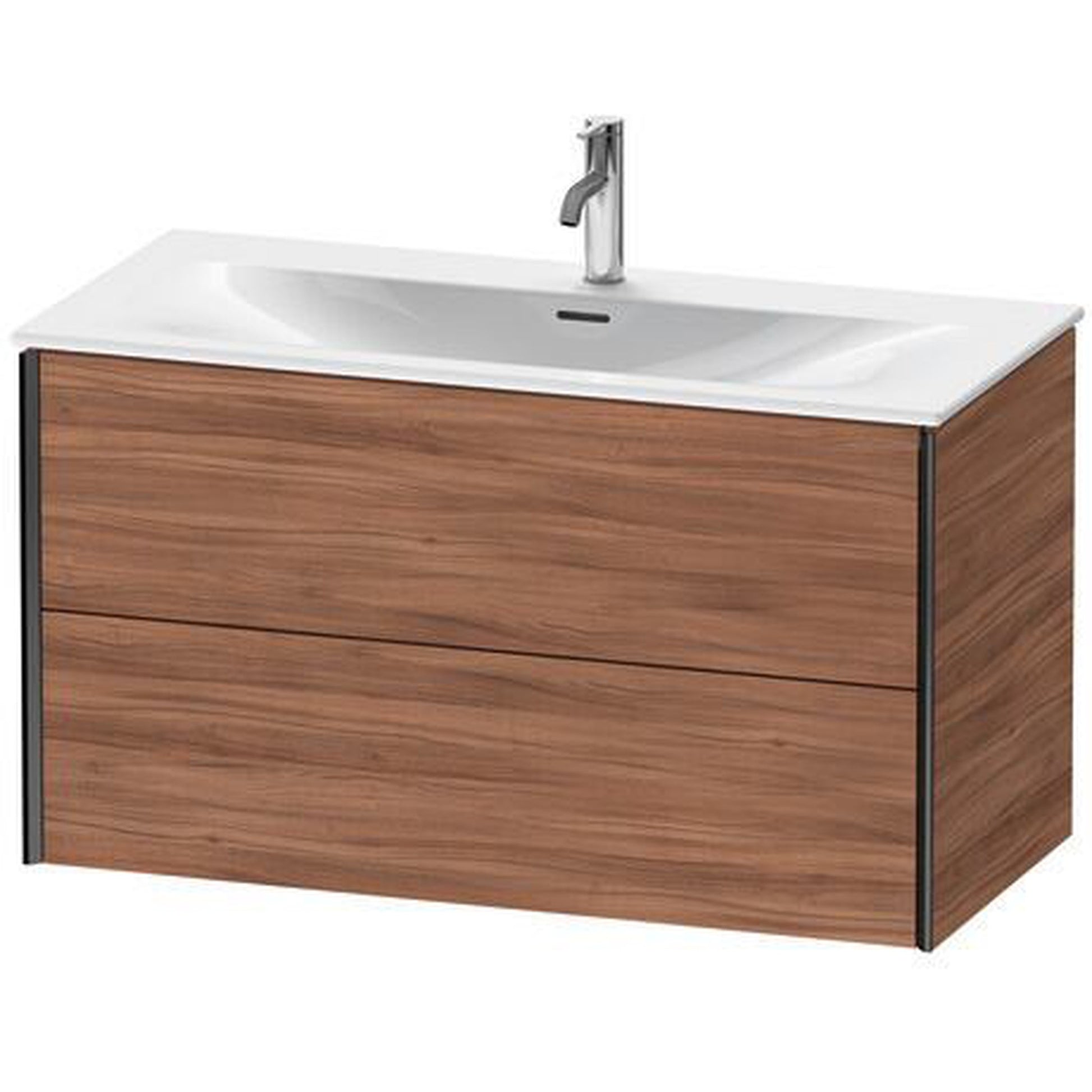 Duravit Xviu 40" x 22" x 19" Two Drawer Wall-Mount Vanity Unit, Natural Walnut (XV41350B279)