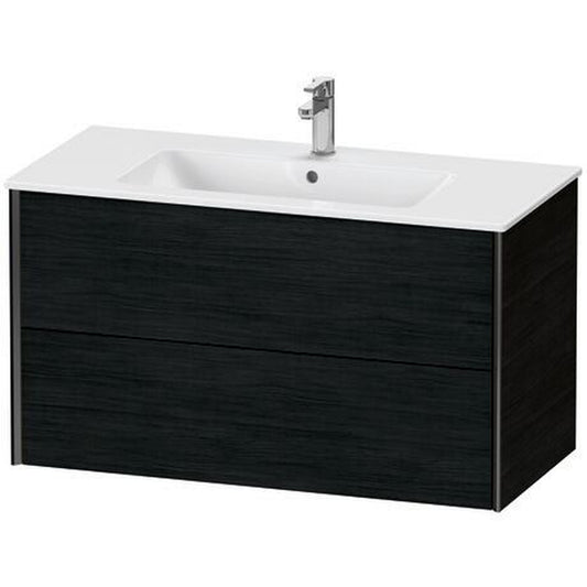 Duravit Xviu 40" x 22" x 19" Two Drawer Wall-Mount Vanity Unit, Oak Black (XV41270B216)