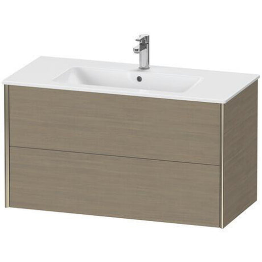 Duravit Xviu 40" x 22" x 19" Two Drawer Wall-Mount Vanity Unit, Oak Terra (XV41270B135)