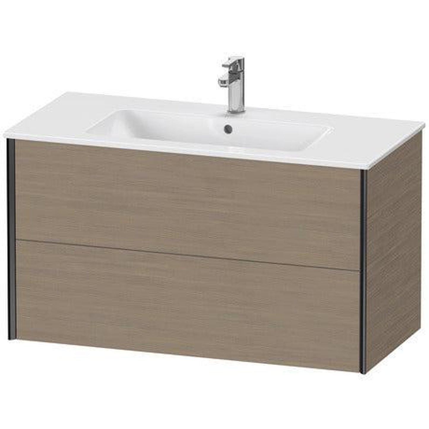 Duravit Xviu 40" x 22" x 19" Two Drawer Wall-Mount Vanity Unit, Oak Terra (XV41270B235)