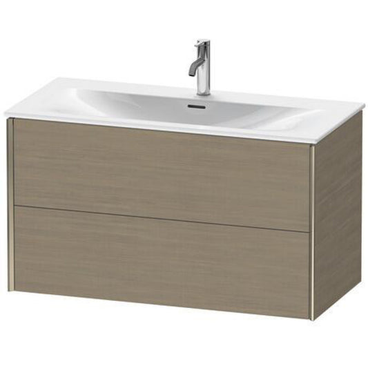 Duravit Xviu 40" x 22" x 19" Two Drawer Wall-Mount Vanity Unit, Oak Terra (XV41350B135)