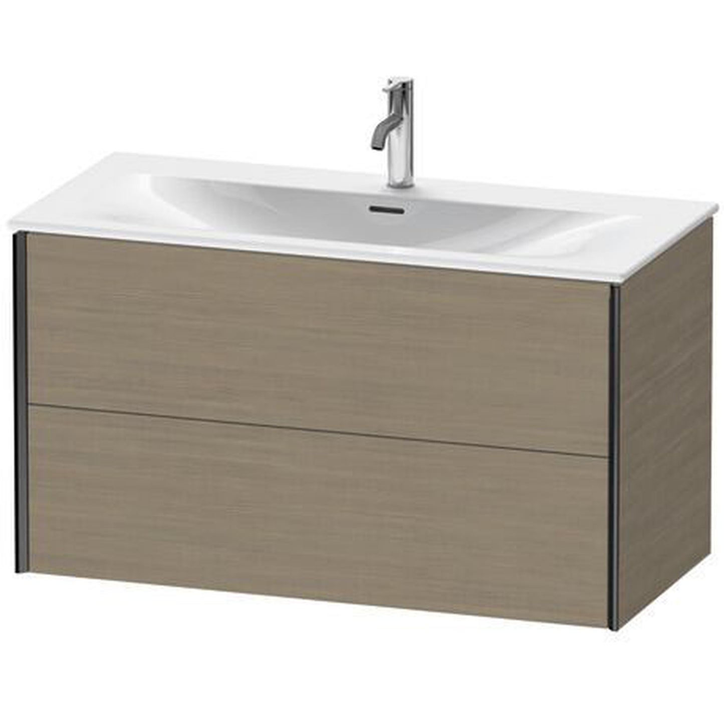 Duravit Xviu 40" x 22" x 19" Two Drawer Wall-Mount Vanity Unit, Oak Terra (XV41350B235)