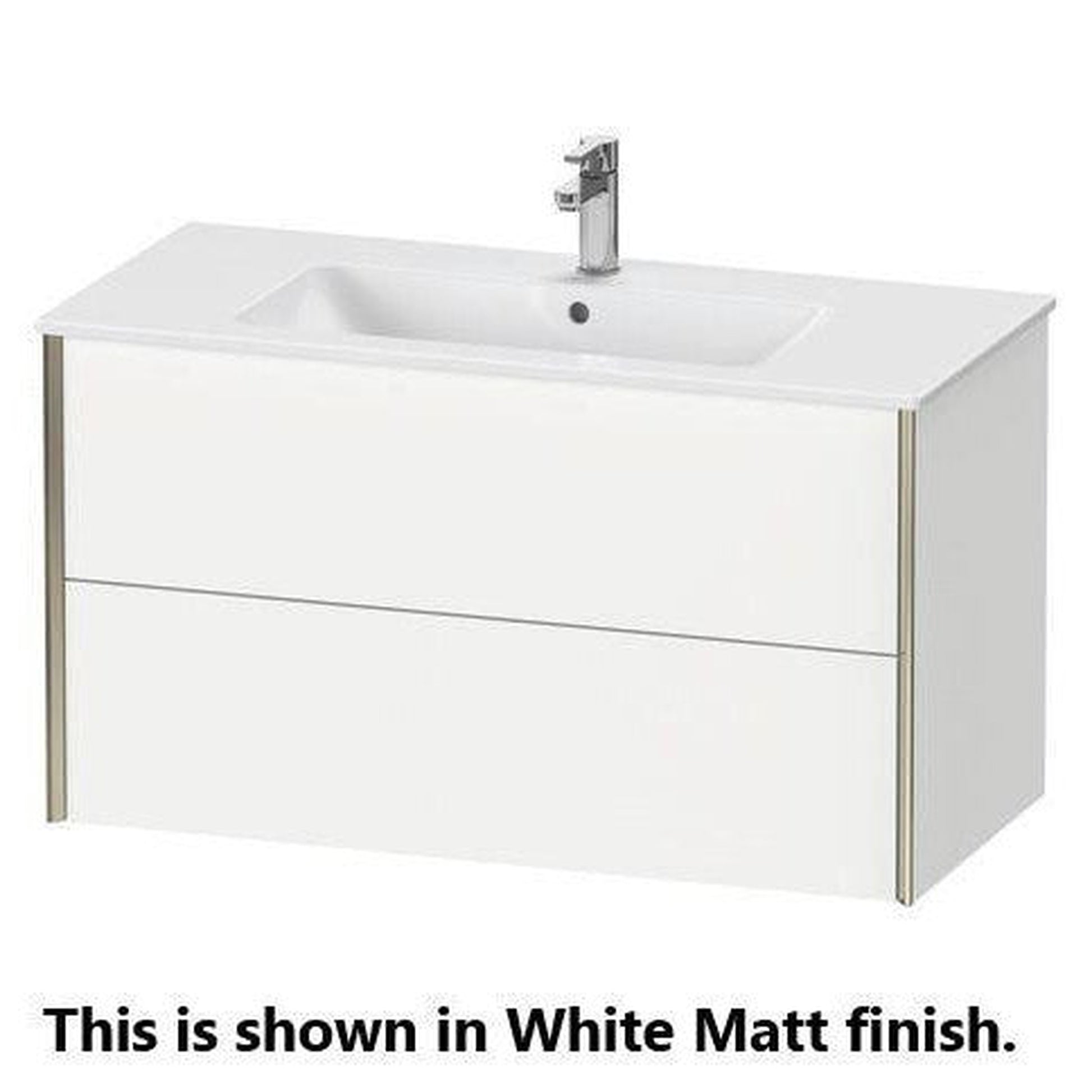 Duravit Xviu 40" x 22" x 19" Two Drawer Wall-Mount Vanity Unit, Pine Silver (XV41270B131)