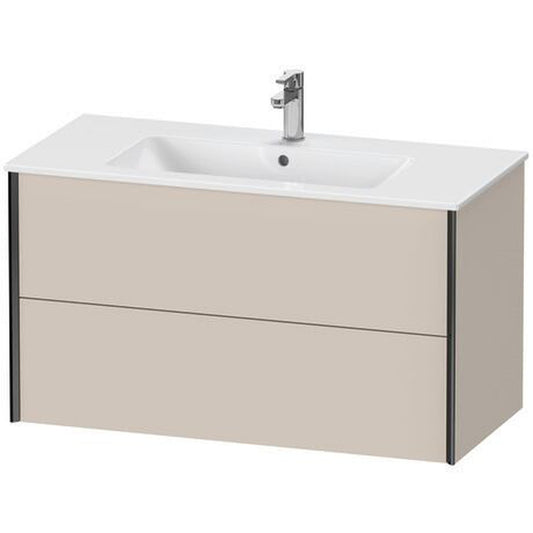 Duravit Xviu 40" x 22" x 19" Two Drawer Wall-Mount Vanity Unit, Taupe Matt (XV41270B291)